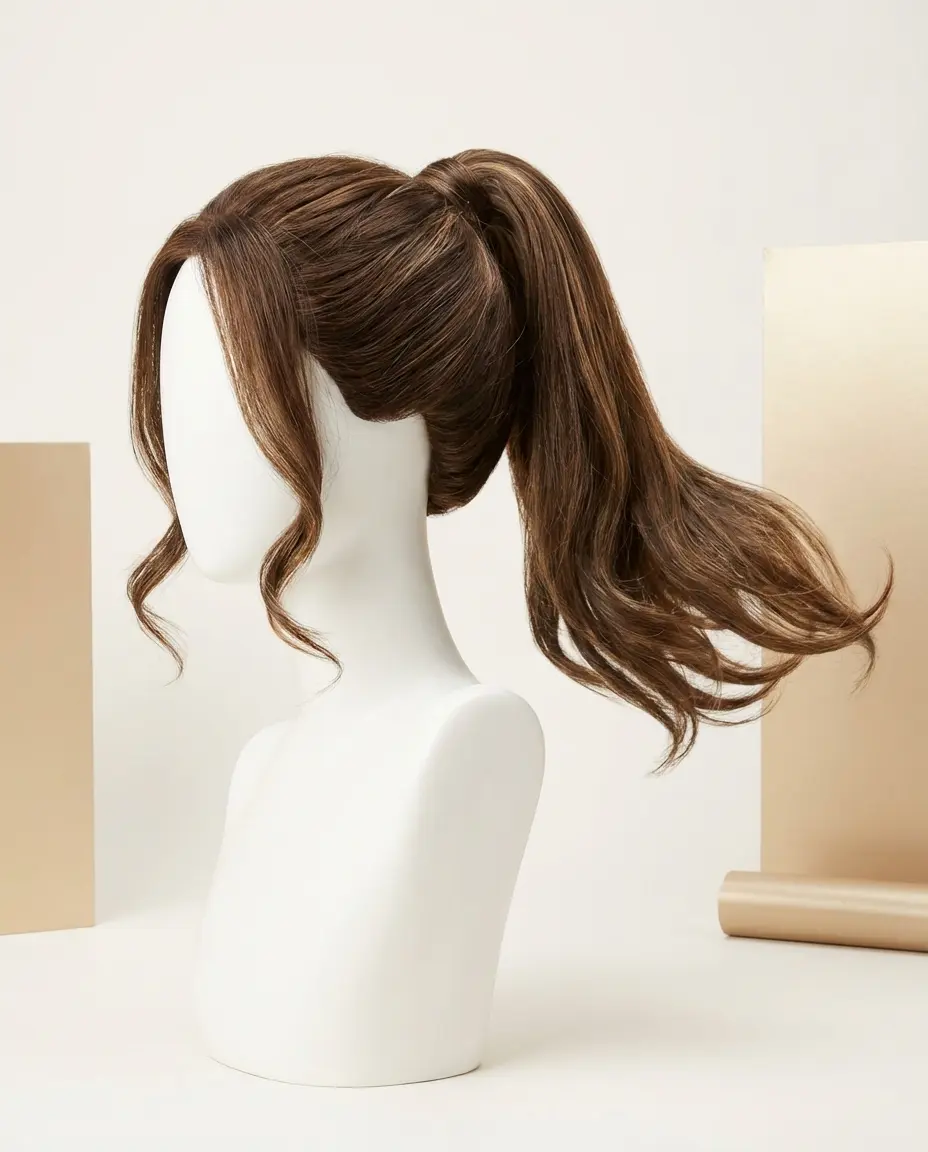 Premium Ponytail Wigs - Pre-styled Fashion Jewish Wigs with Natural European Hair Movement