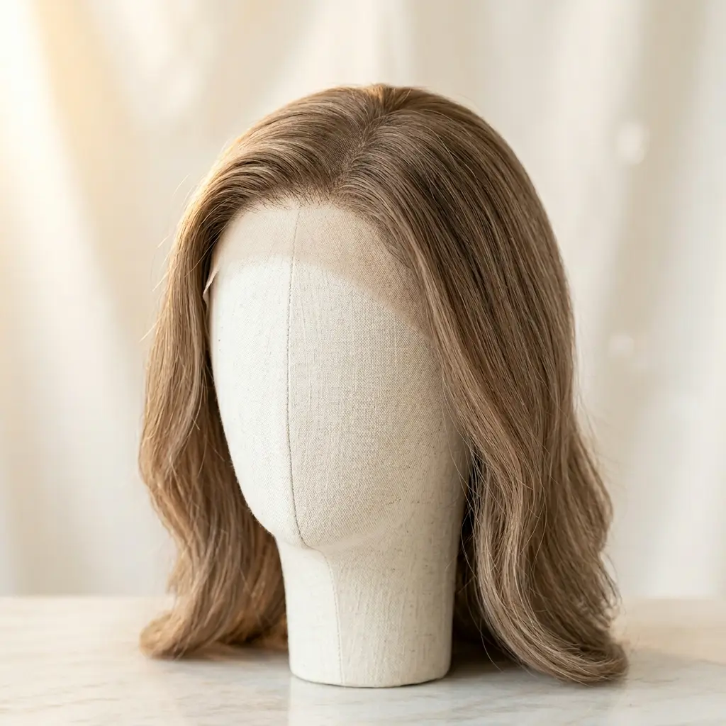 LEV integration topper Swiss lace base macro — invisible hairline detail artisan construction