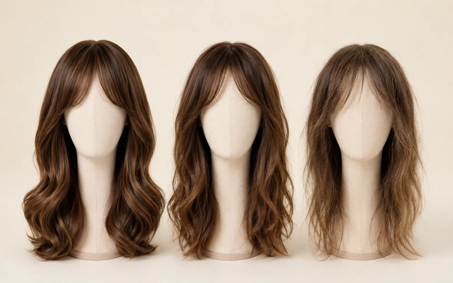 Sheitel lifespan comparison chart showing budget sheitels 8-12 months, mid-range 12-18 months, premium European 24-36 months, custom luxury 36-60 months