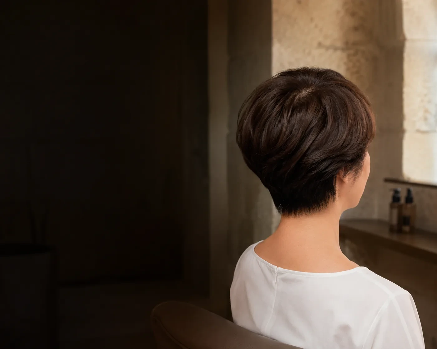 Silk top hair topper with a natural-looking parting for a wholesale custom order