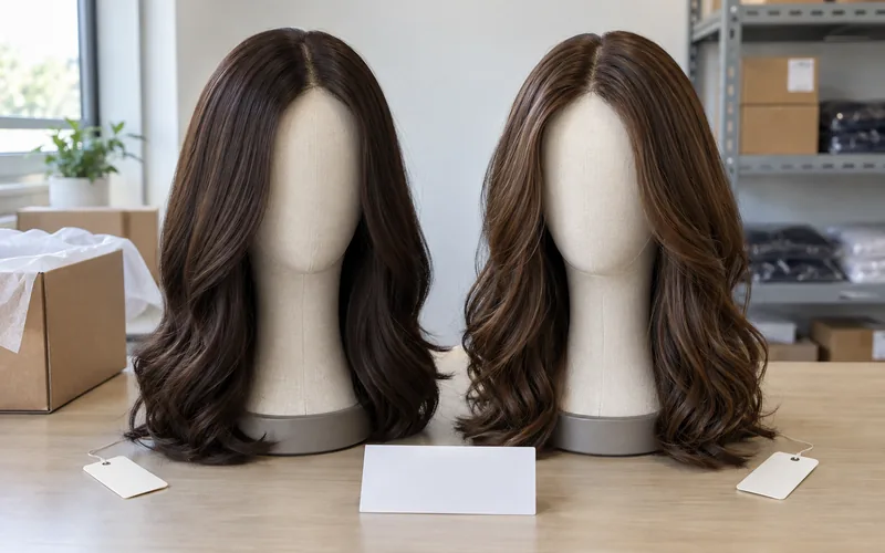 Illustrative comparison of a received sheitel against the retained approved sample